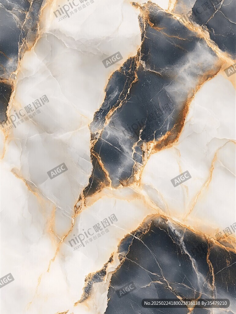 蓝色透光大理石装饰画
