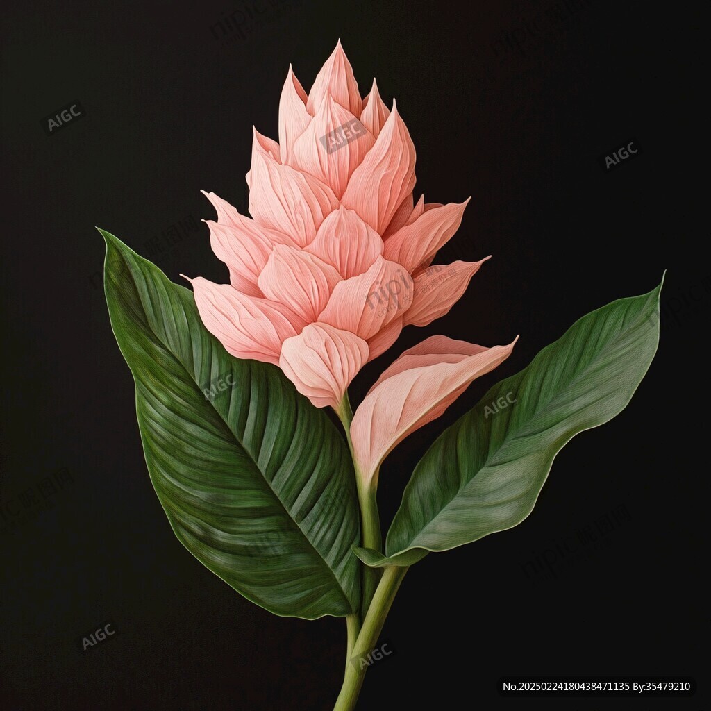 鼠绘精绘莲花花朵