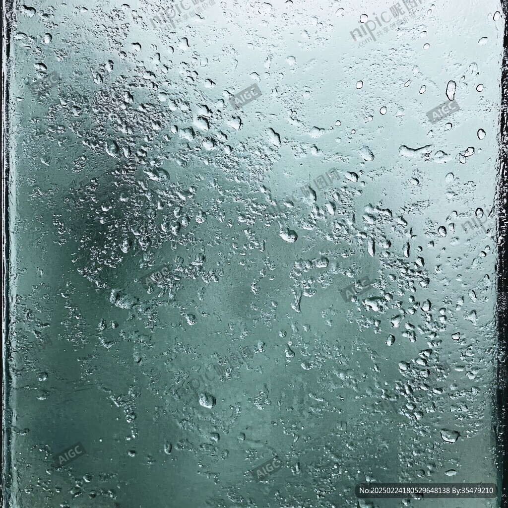 玻璃朦胧雨滴