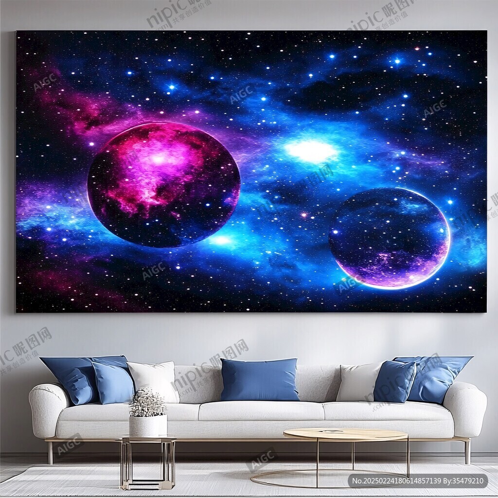 3d宇宙壁画