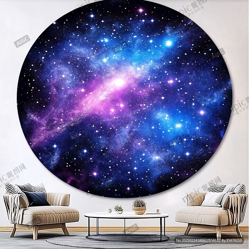 3d宇宙壁画