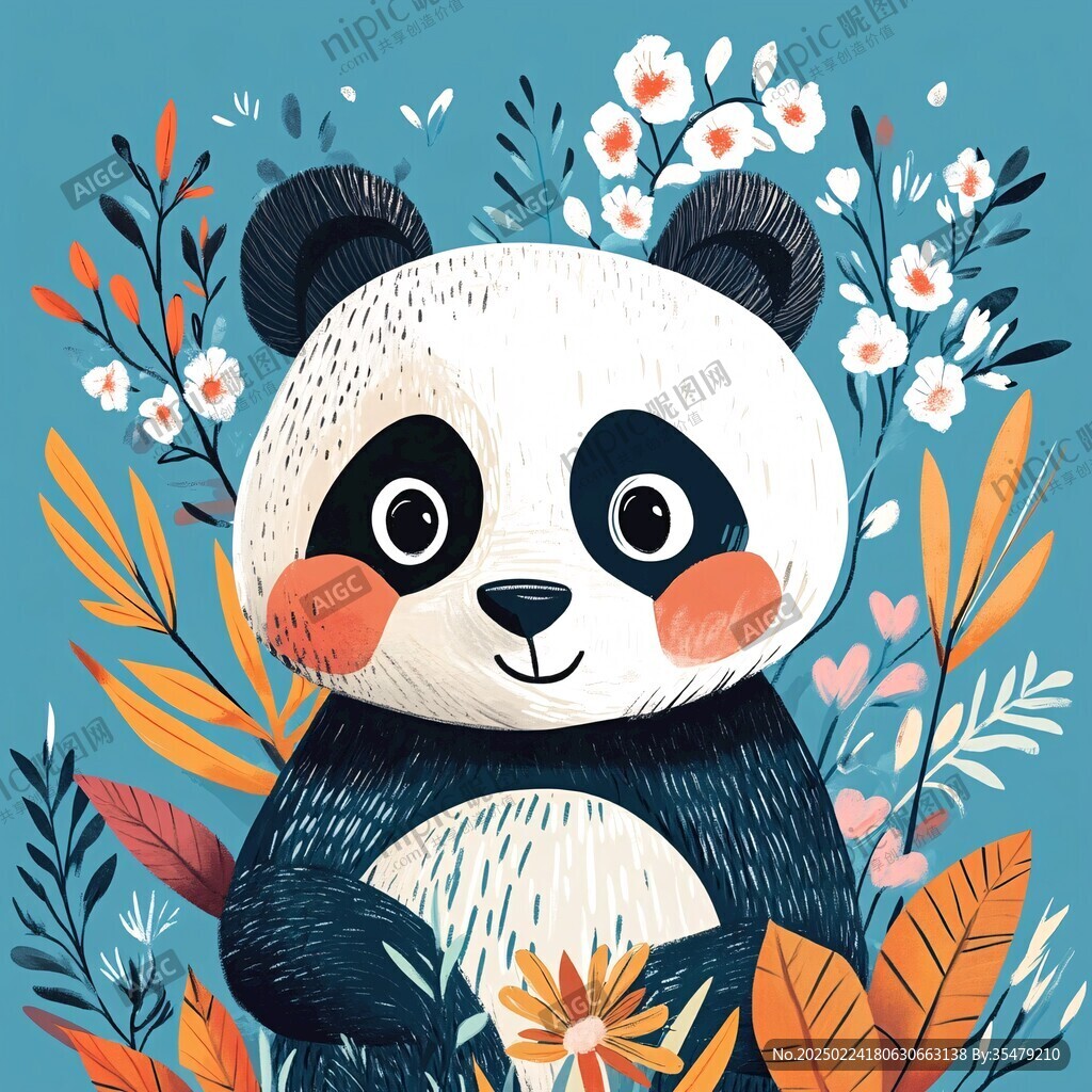 小熊猫插画