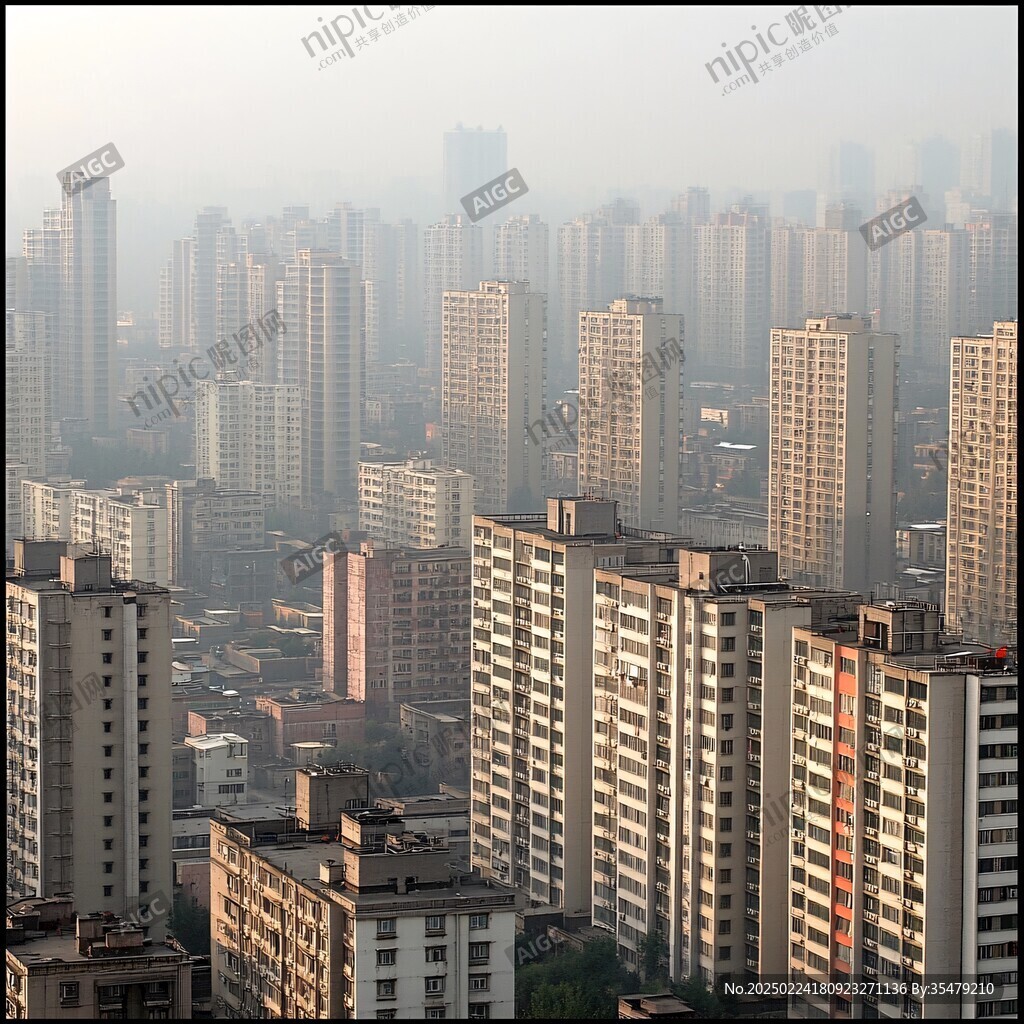 站在高处看楼房