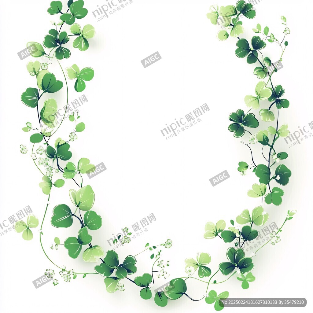 四叶草花边
