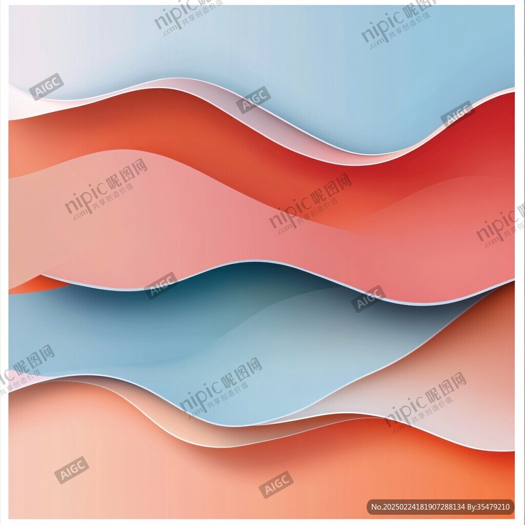 简洁大气拼色曲线纹理