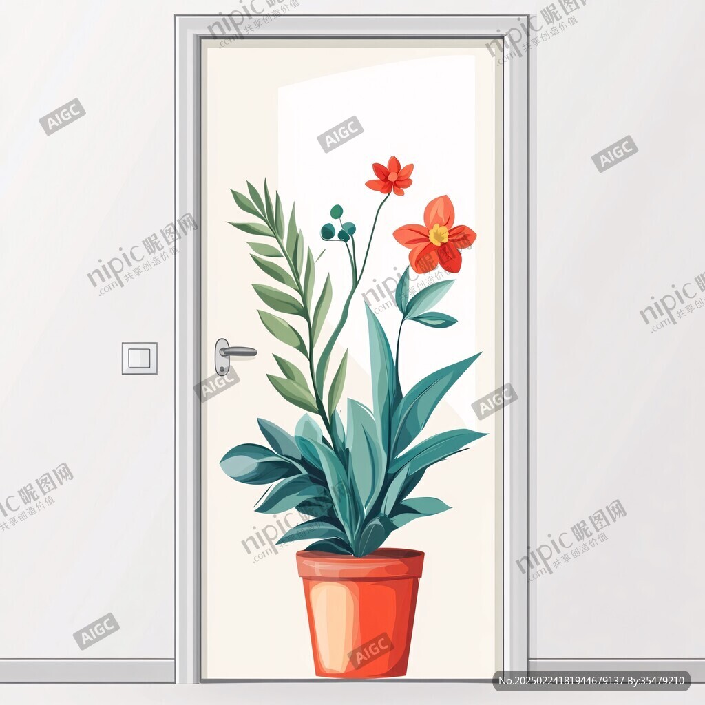玻璃门装饰画