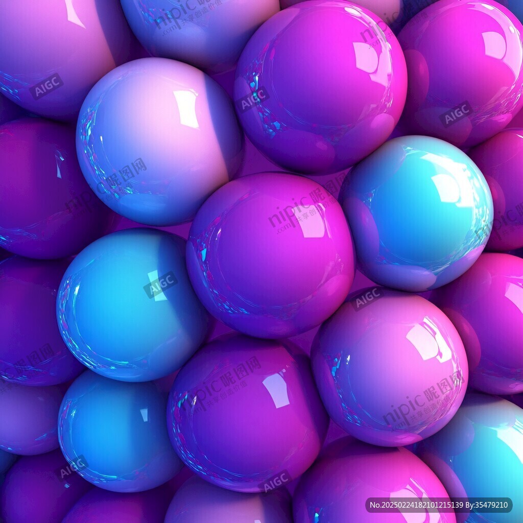 3d质感彩色球