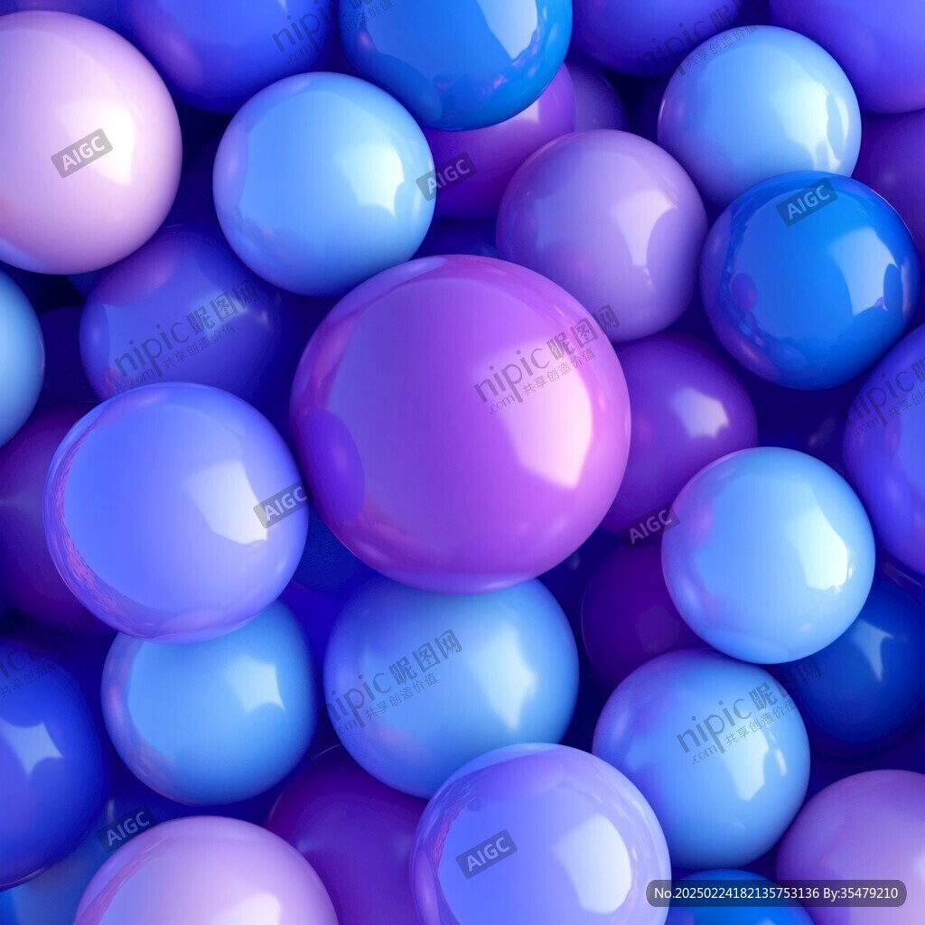 3d质感彩色球