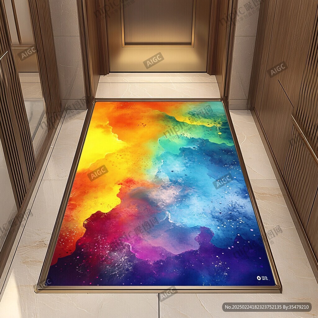 科技展览地板画