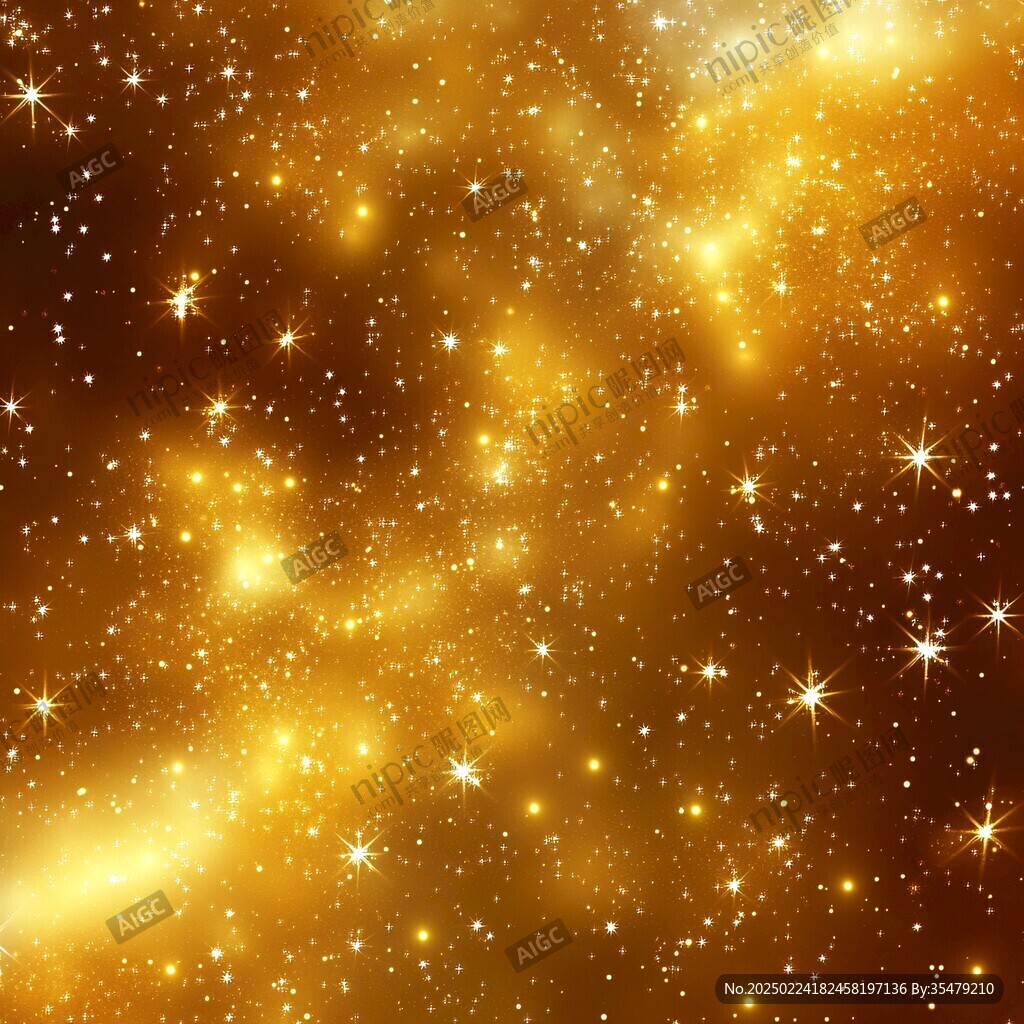 金黄色星光背景
