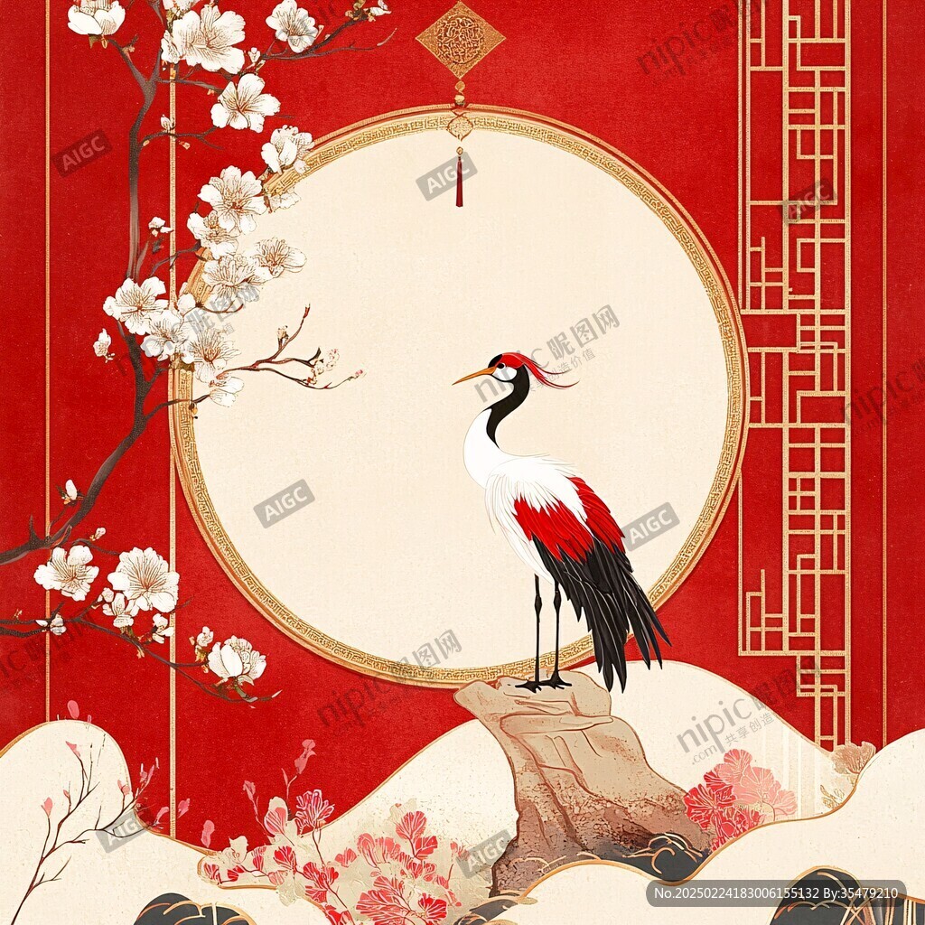 新中式松鹤延年