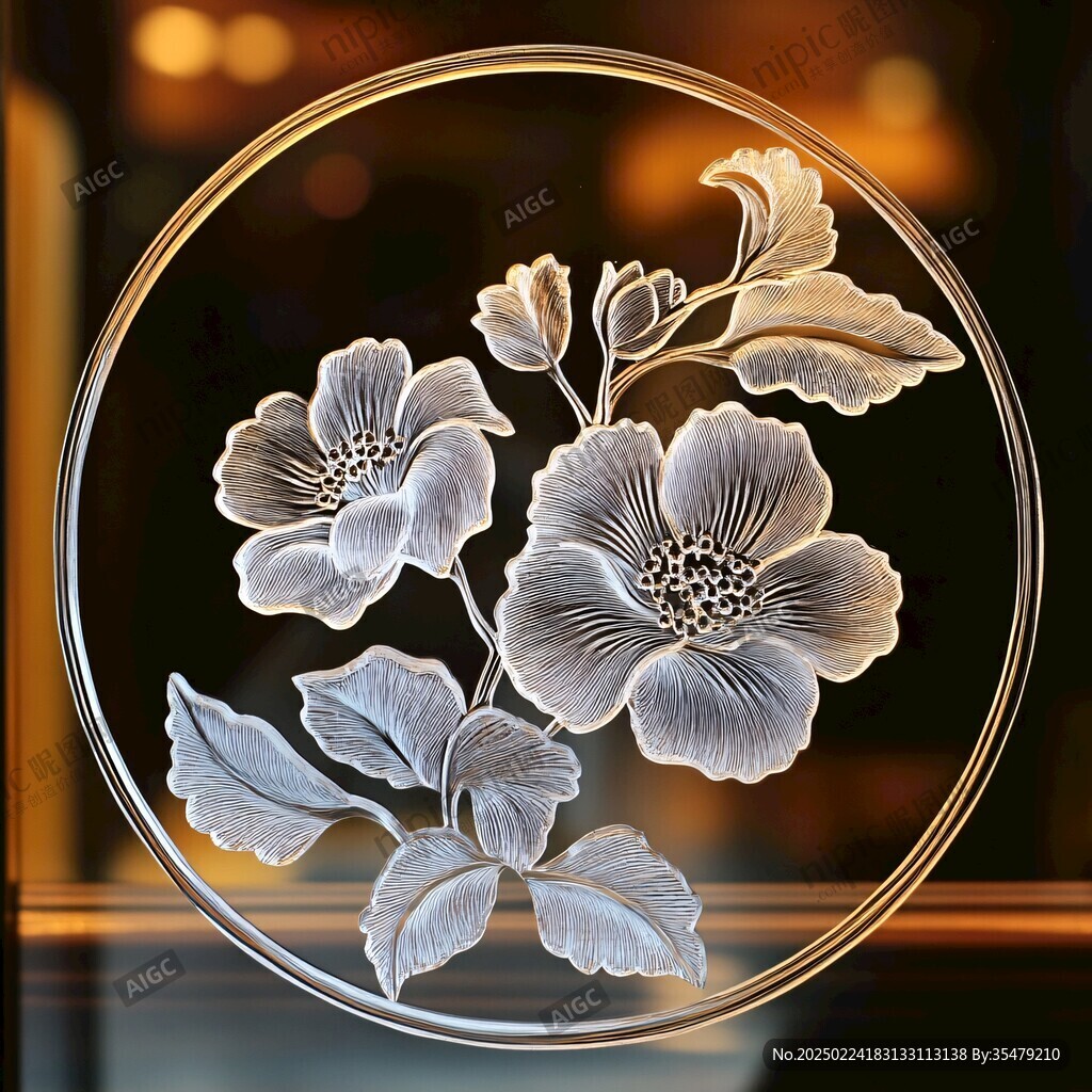 立体手绘金属花卉