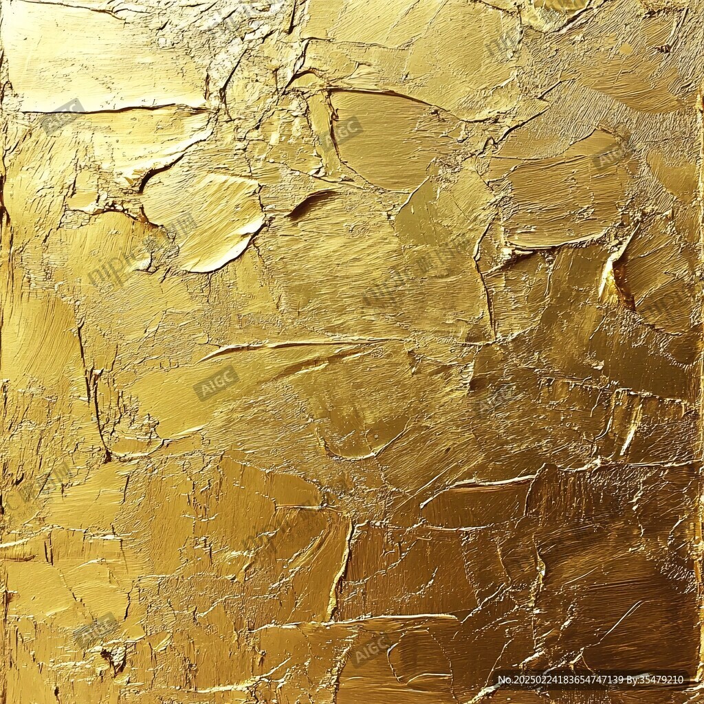 箔金油画