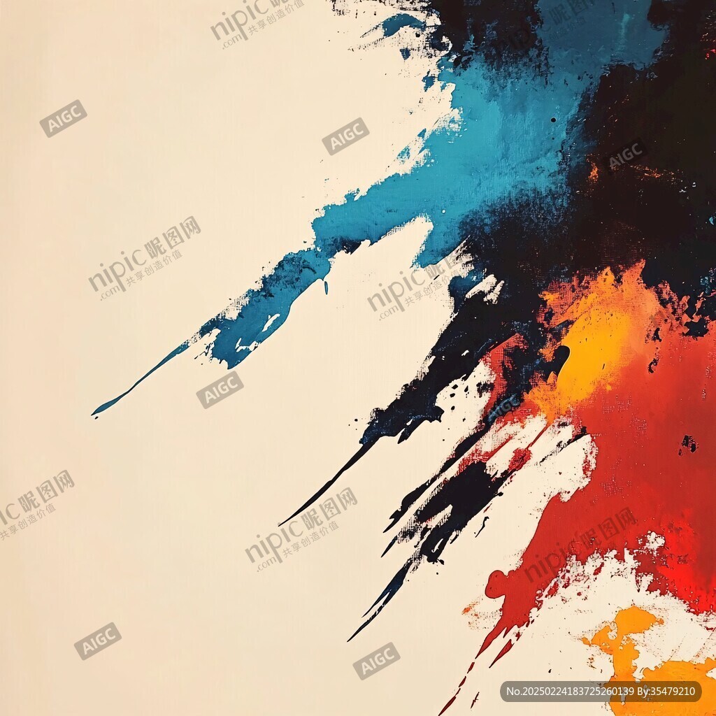 无框画晕染泼墨