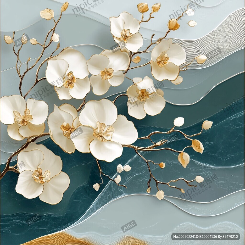 梅花轻奢背景墙