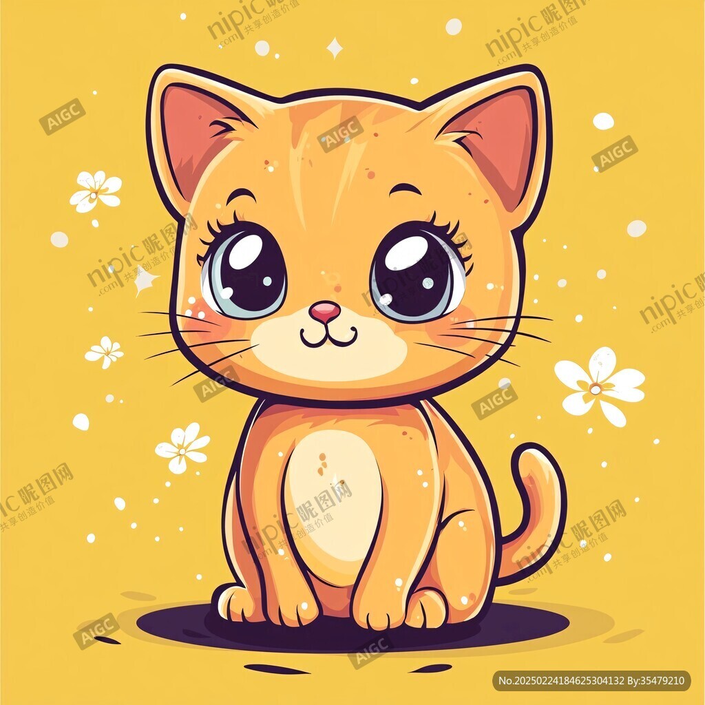 卡通小黄猫