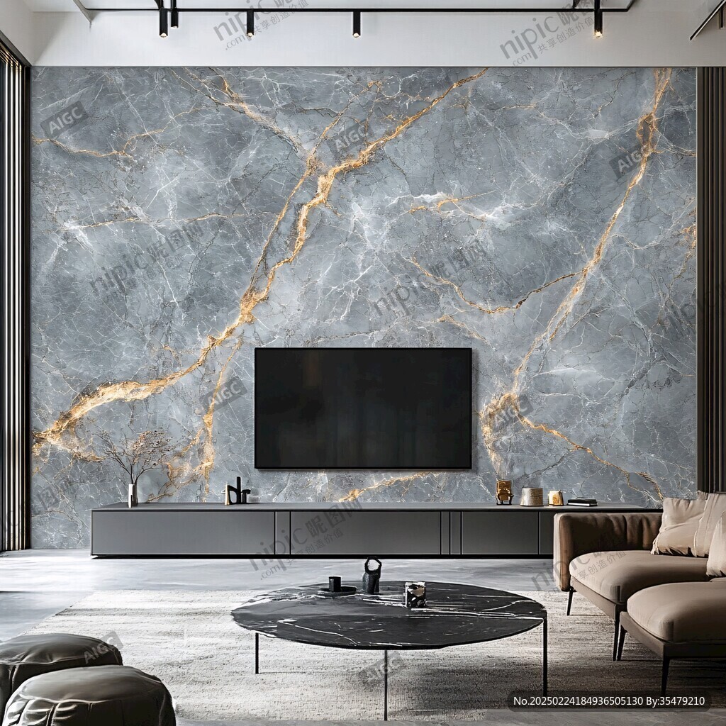 现代北欧大理石背景墙