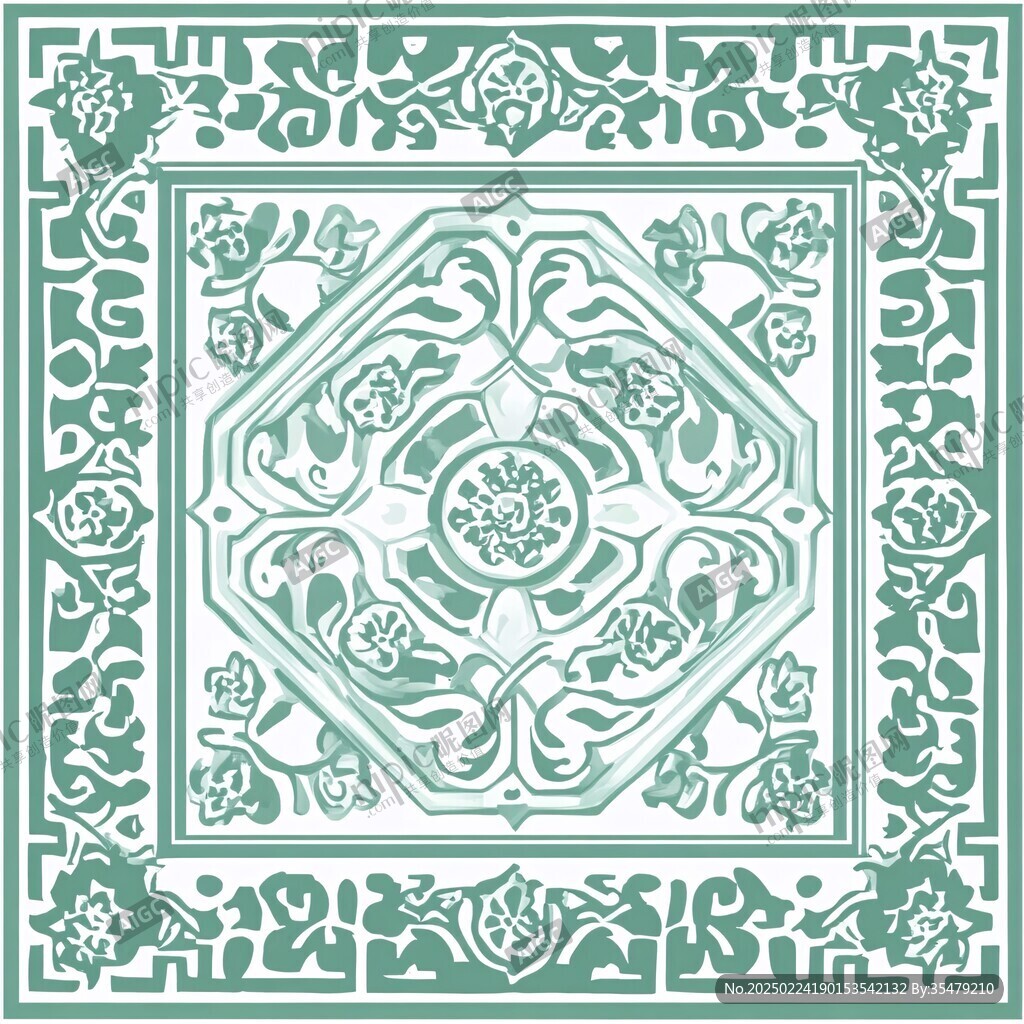 吉祥图案雕花地砖