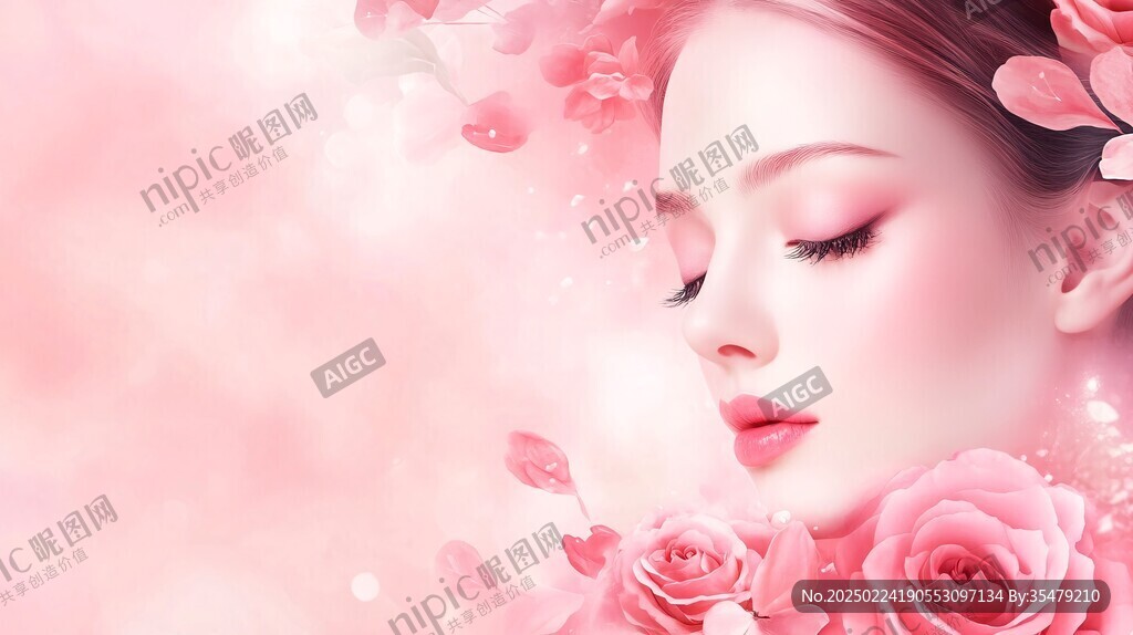 美容美体广告背景