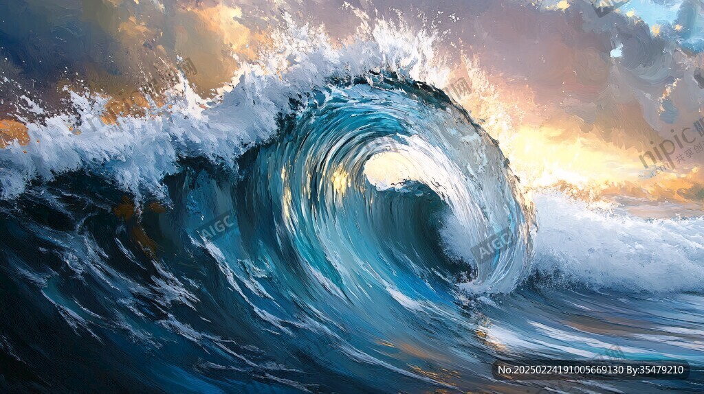 海浪美术绘画