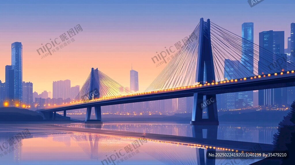 千厮门大桥插画