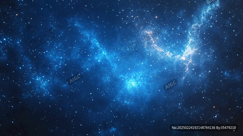 繁星点点蓝色动态宇宙