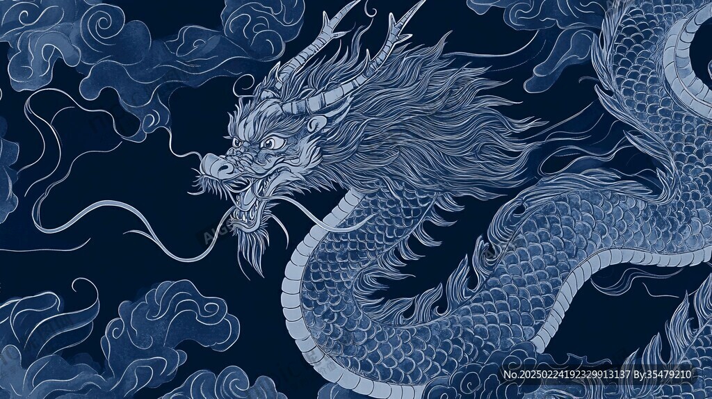 龙包装插画