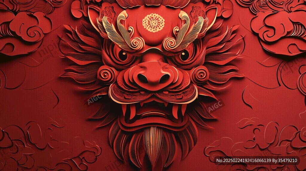醒狮包装插画