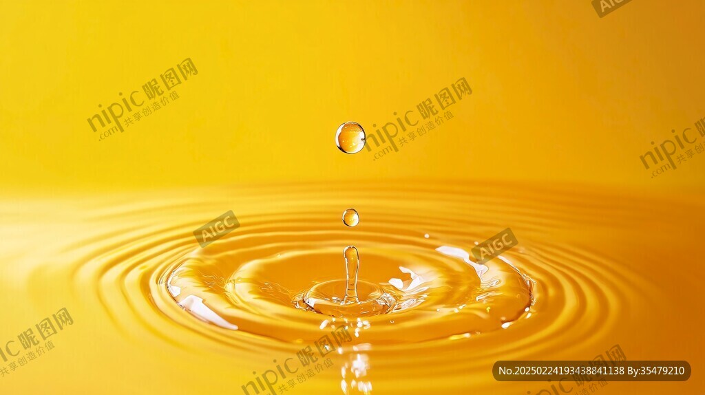 金黄色水滴