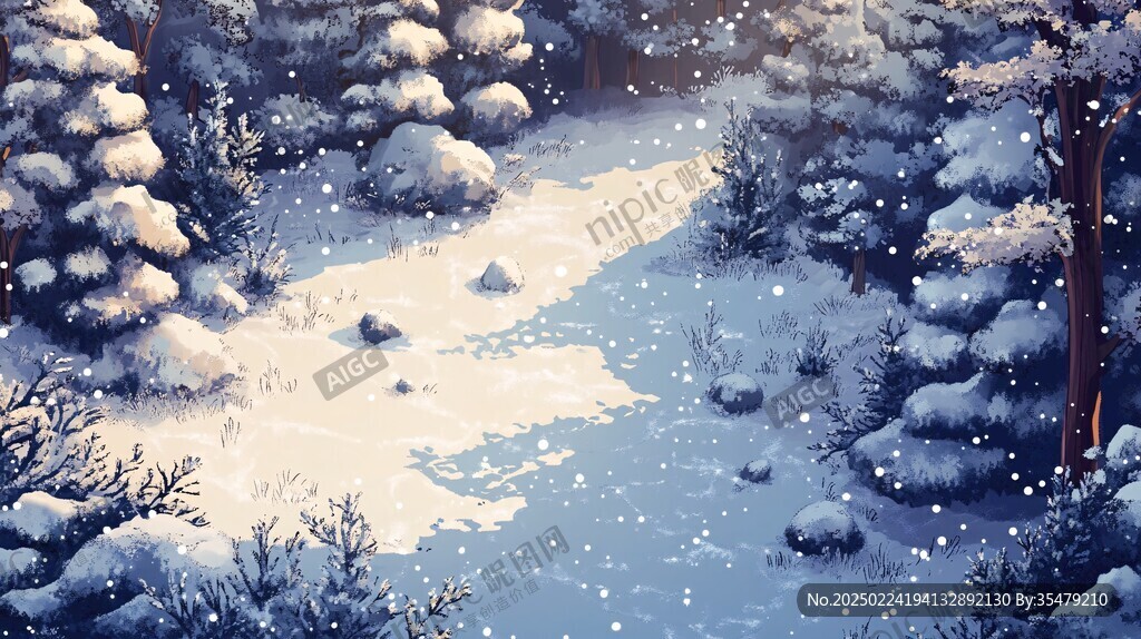 雪景插画