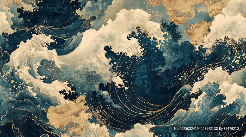 新中式海浪