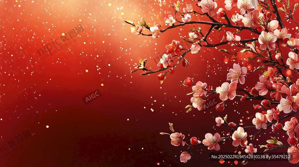 梅花舞台背景