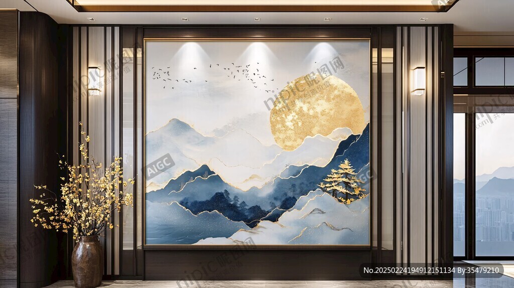 端景壁画背景墙