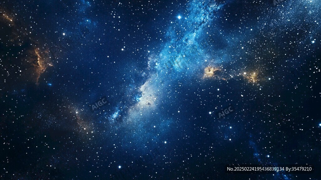 繁星点点蓝色动态宇宙