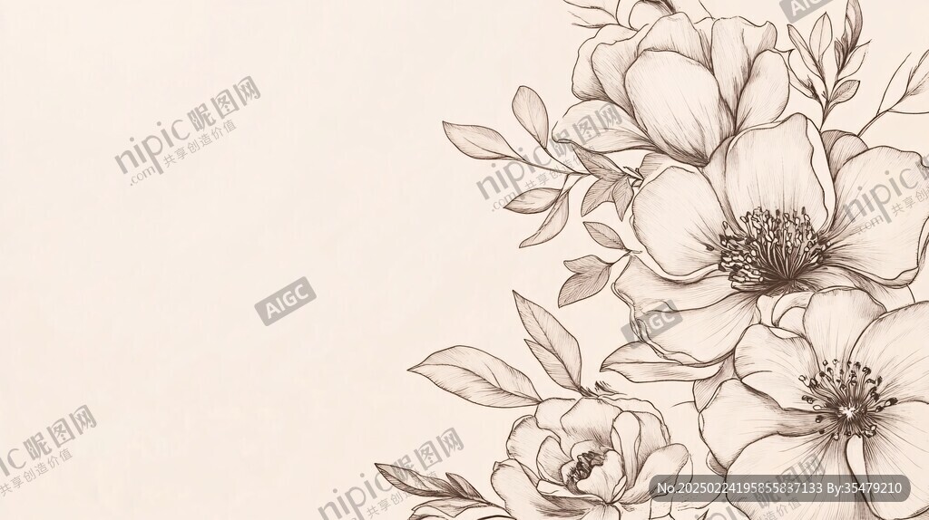 手绘花朵壁纸