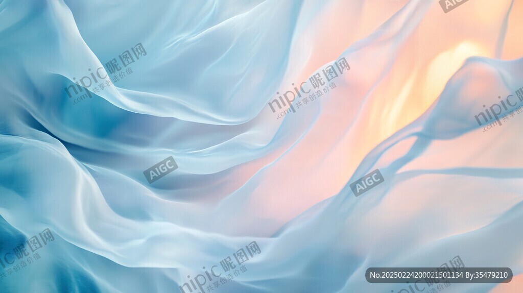 热情橙色静谧蓝色背景