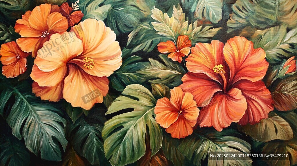 3d立体花卉油画