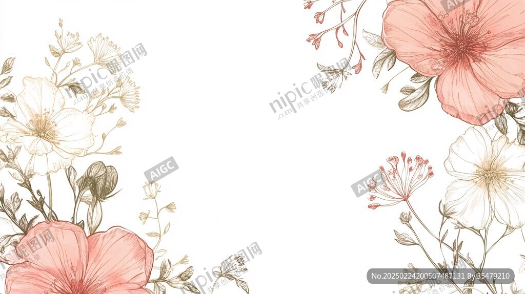 手绘创意百花壁纸