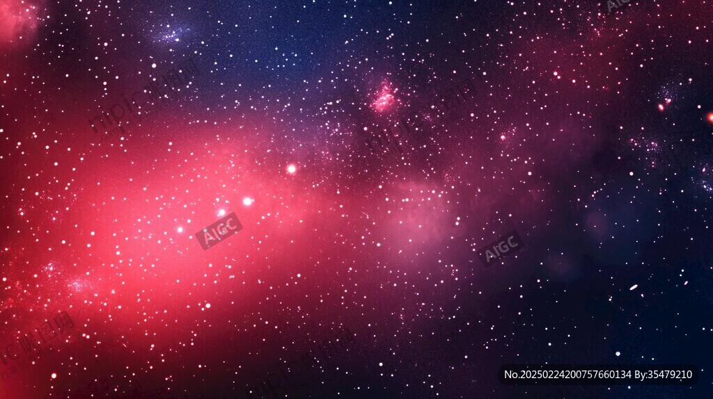 红色梦幻星光点背景