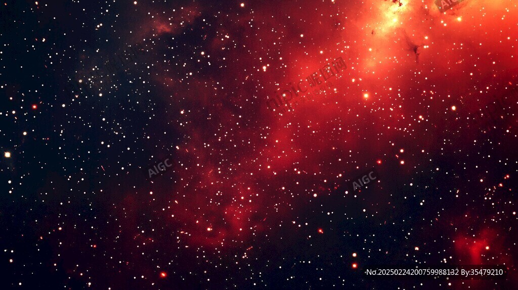 红色唯美星光