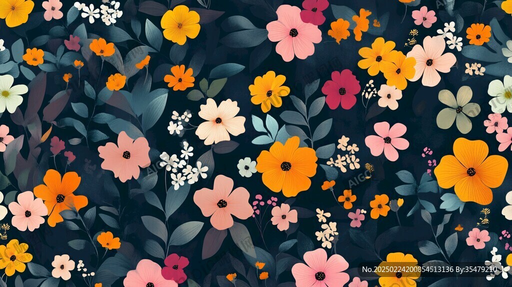 彩色花朵壁纸