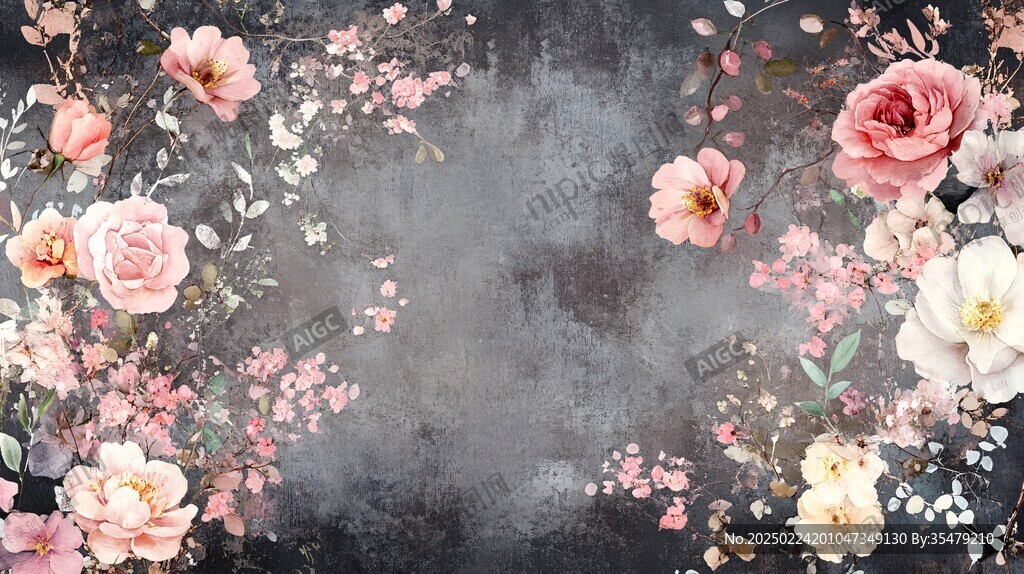 鲜花画板背景