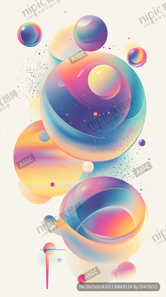 创意彩色缤纷宇宙插画