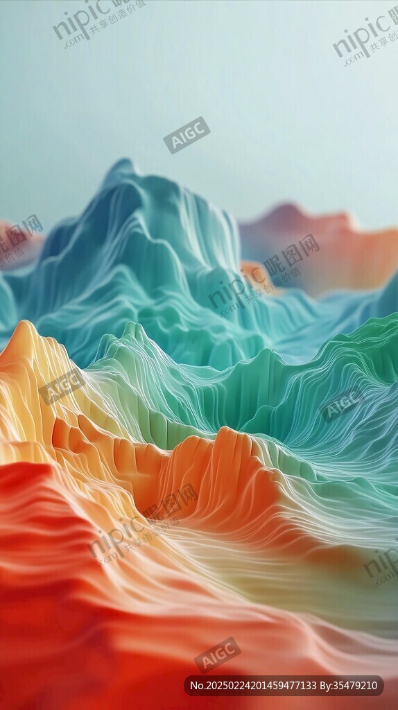 3d风景膨胀图案