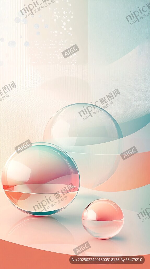 3d圆球几何装饰画