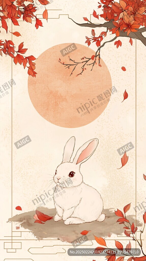古装月兔插画