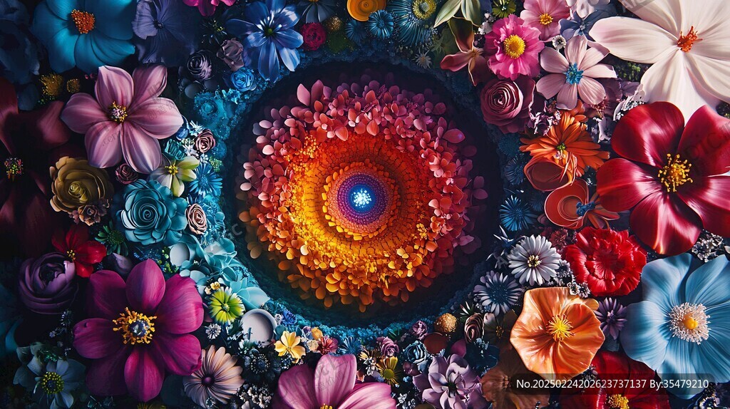 3d立体唯美花卉