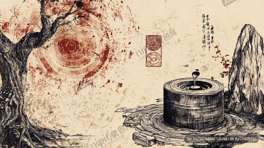 古井插画