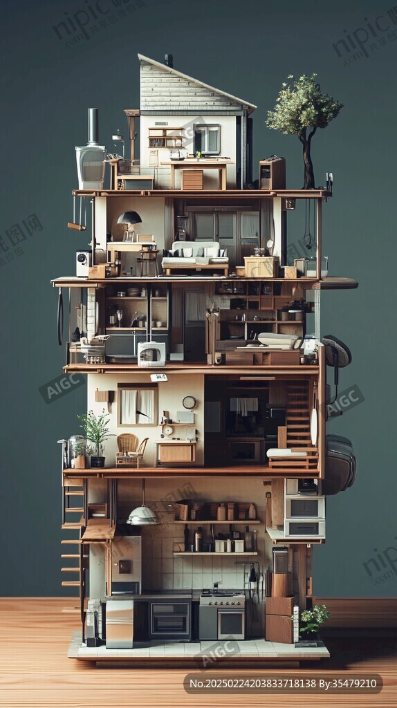 立体3d创意建筑