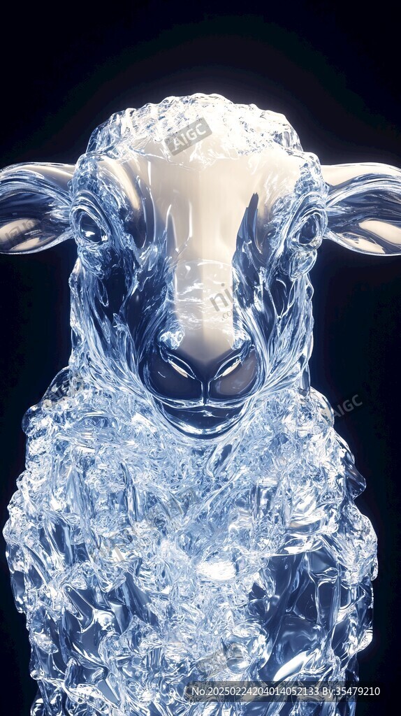 水晶羊头